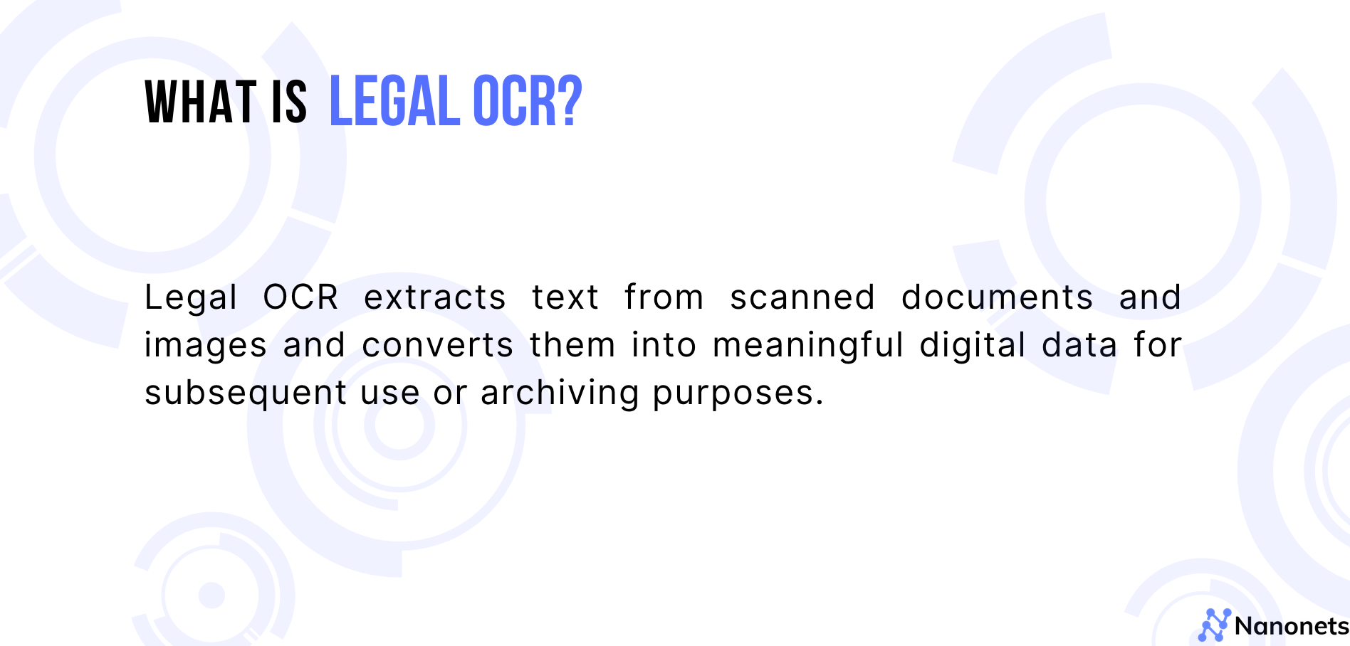 What is legal OCR?