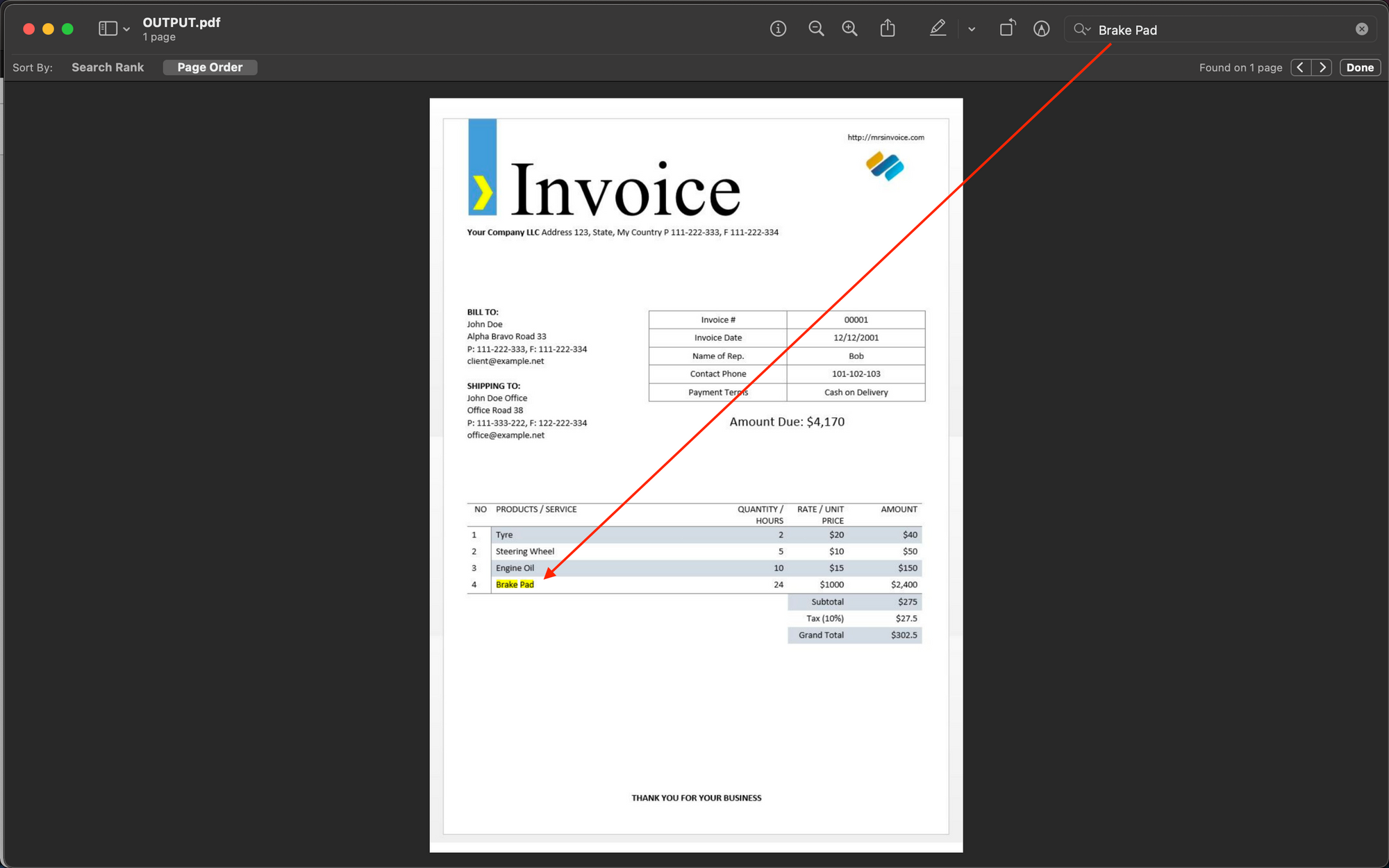 searching in output.pdf