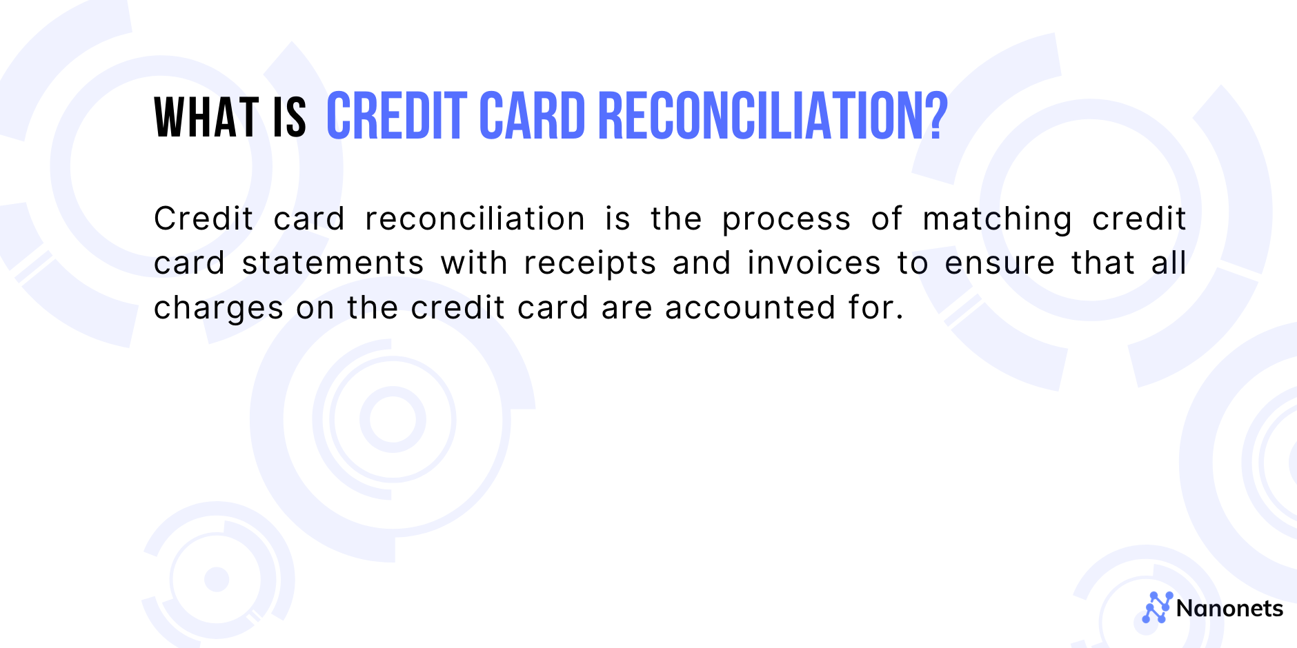 What is credit card reconciliation?