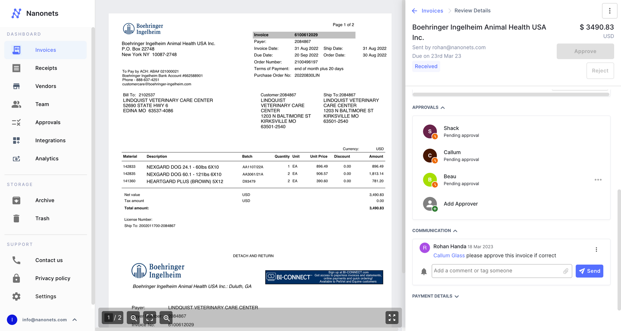 Invoice Validation and Approval 