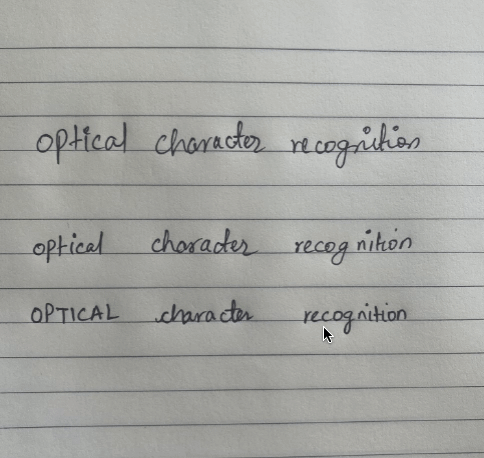 Handwriting character recognition on Nanonets