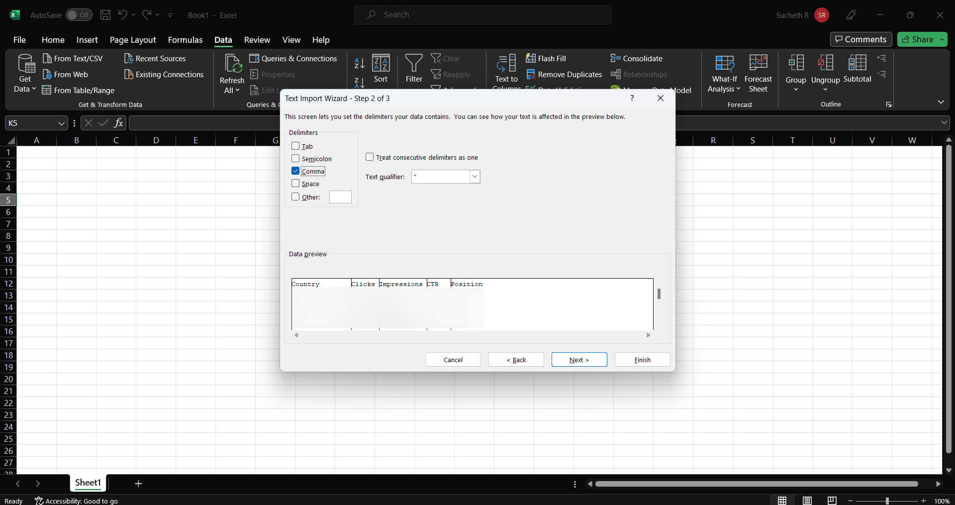 Save your Word tables as text files and then open them in Excel.