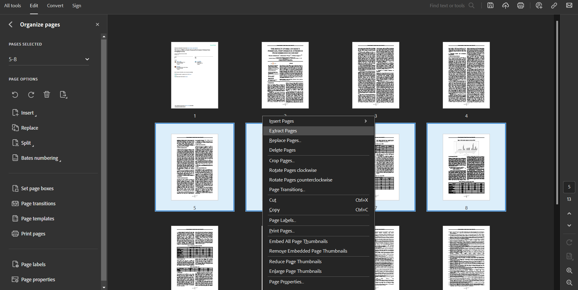 Take PDF pages