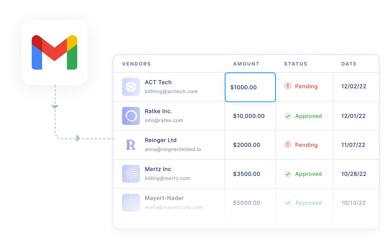 Extracts relevant data from emails and export it into Google Sheets