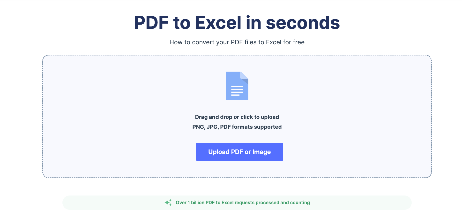 Nanonets' PDF to Excel converter