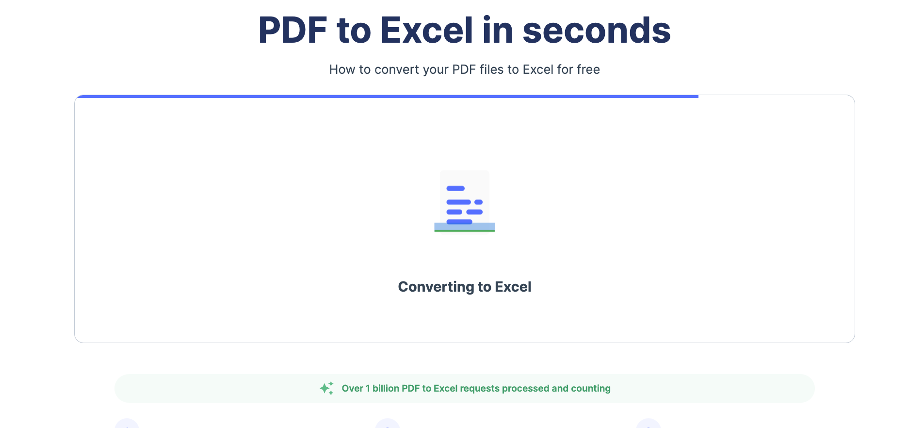 Click on Convert to Excel to start conversion