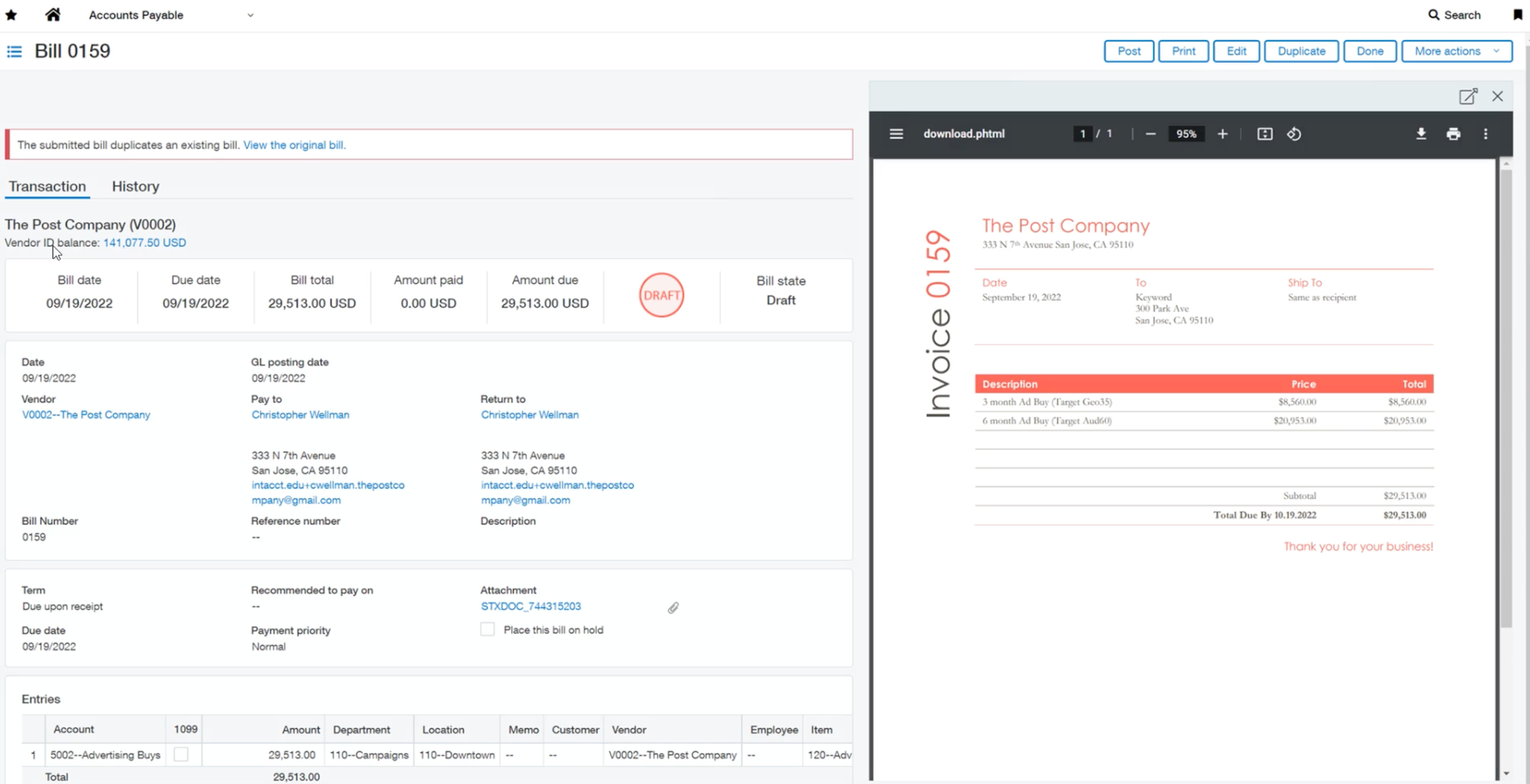 Sage AP Automation