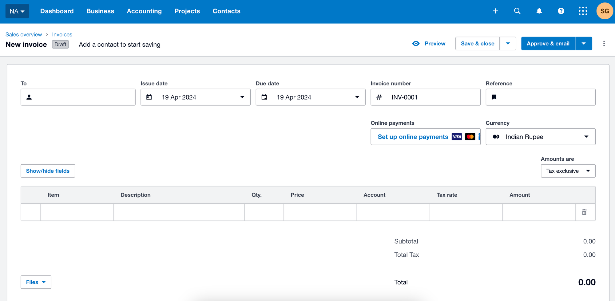 Managing Invoices on Xero