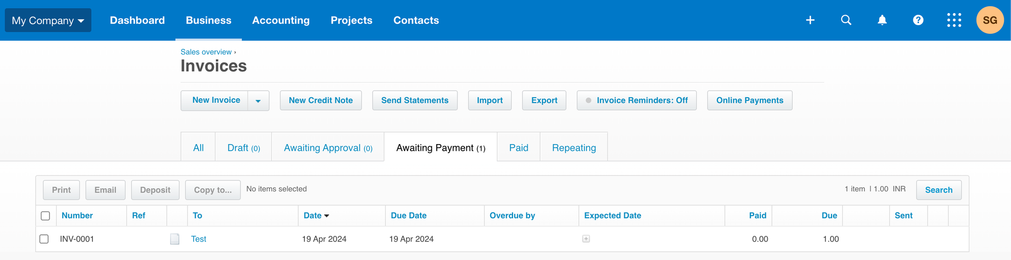 Managing Invoices on Xero