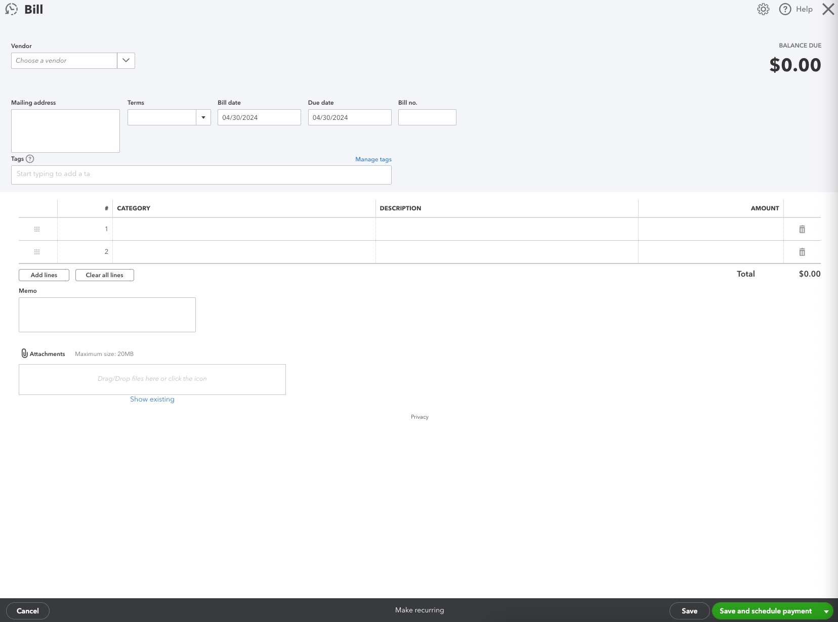 QuickBooks Invoicing and Payments