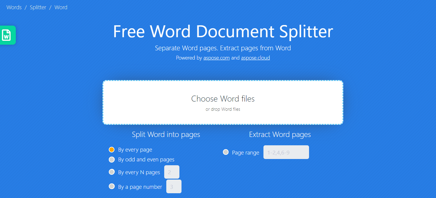 How to extract pages from Word documents