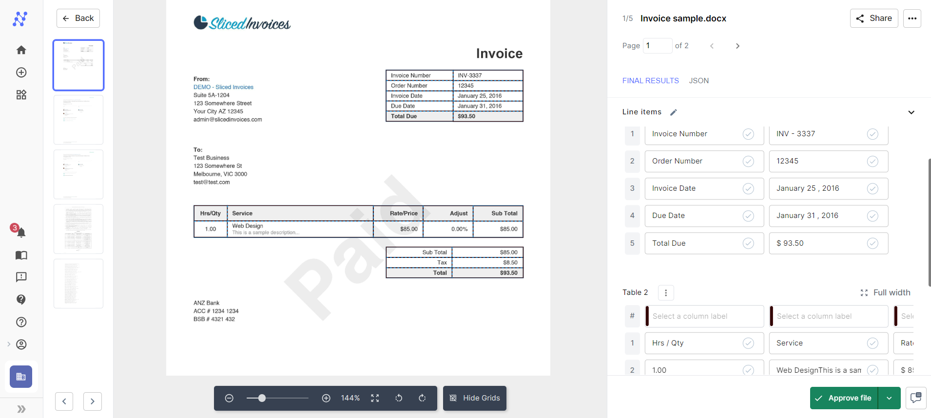 Nanonets AI-powered OCR extracts specific page content from Word docs. Upload document, select pages, and export extracted text, tables, and images with ease.