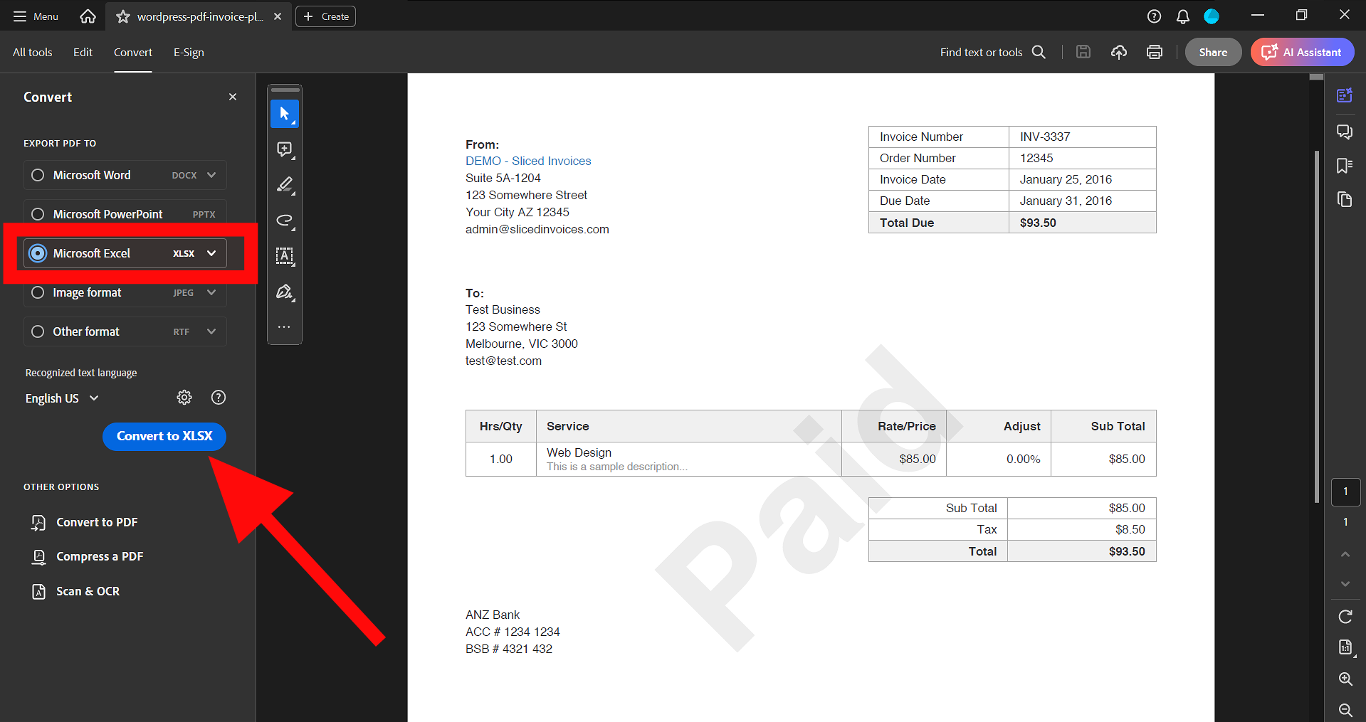 Here's how to export PDF invoices to Excel using Adobe Acrobat Pro