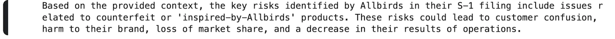 RAG App output query