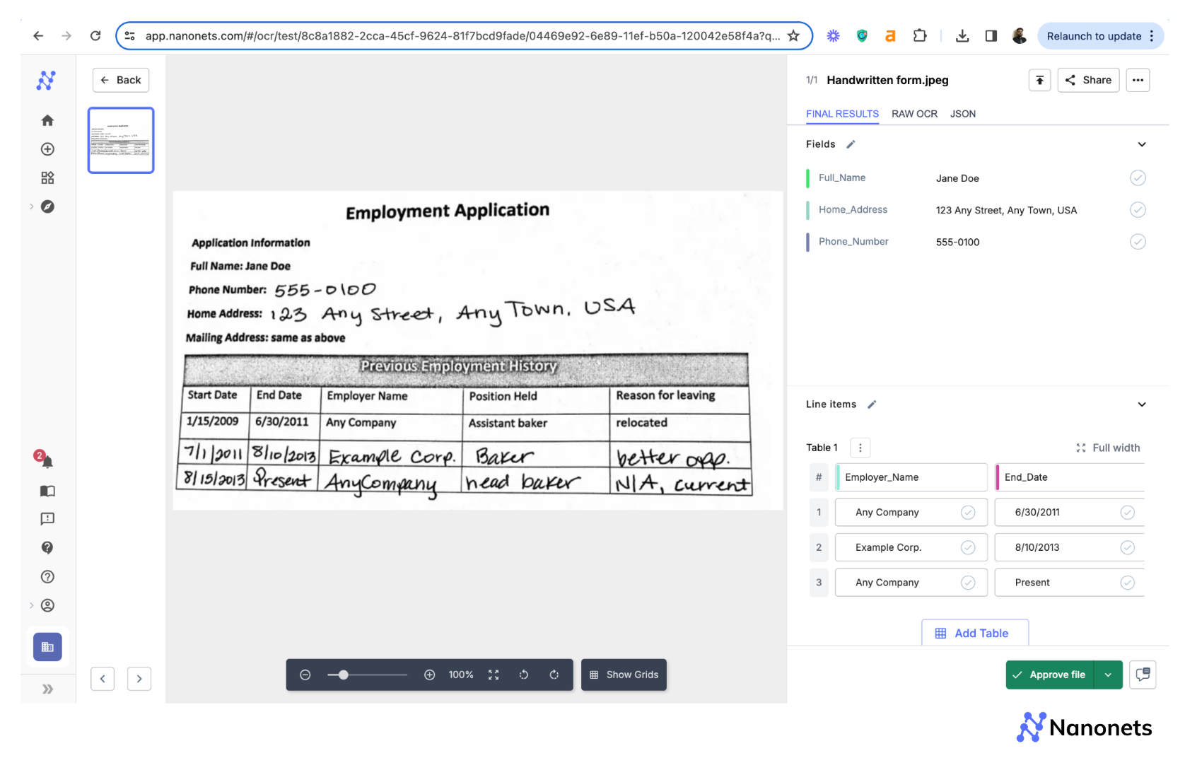 Using AI-based IDPs for handwriting to text conversion