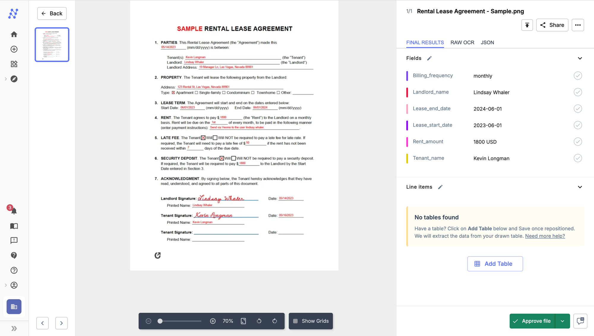 Lease abstraction using IDPs like Nanonets