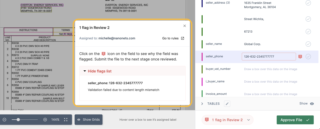 AI-powered document processing tools can flag an invoice discrepancy, prompting human review for quick resolution