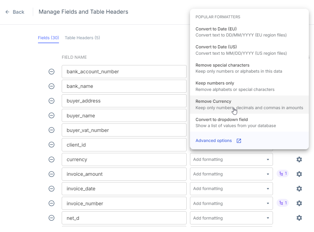 AI can extract and categorize complex line items across multiple invoice pages.