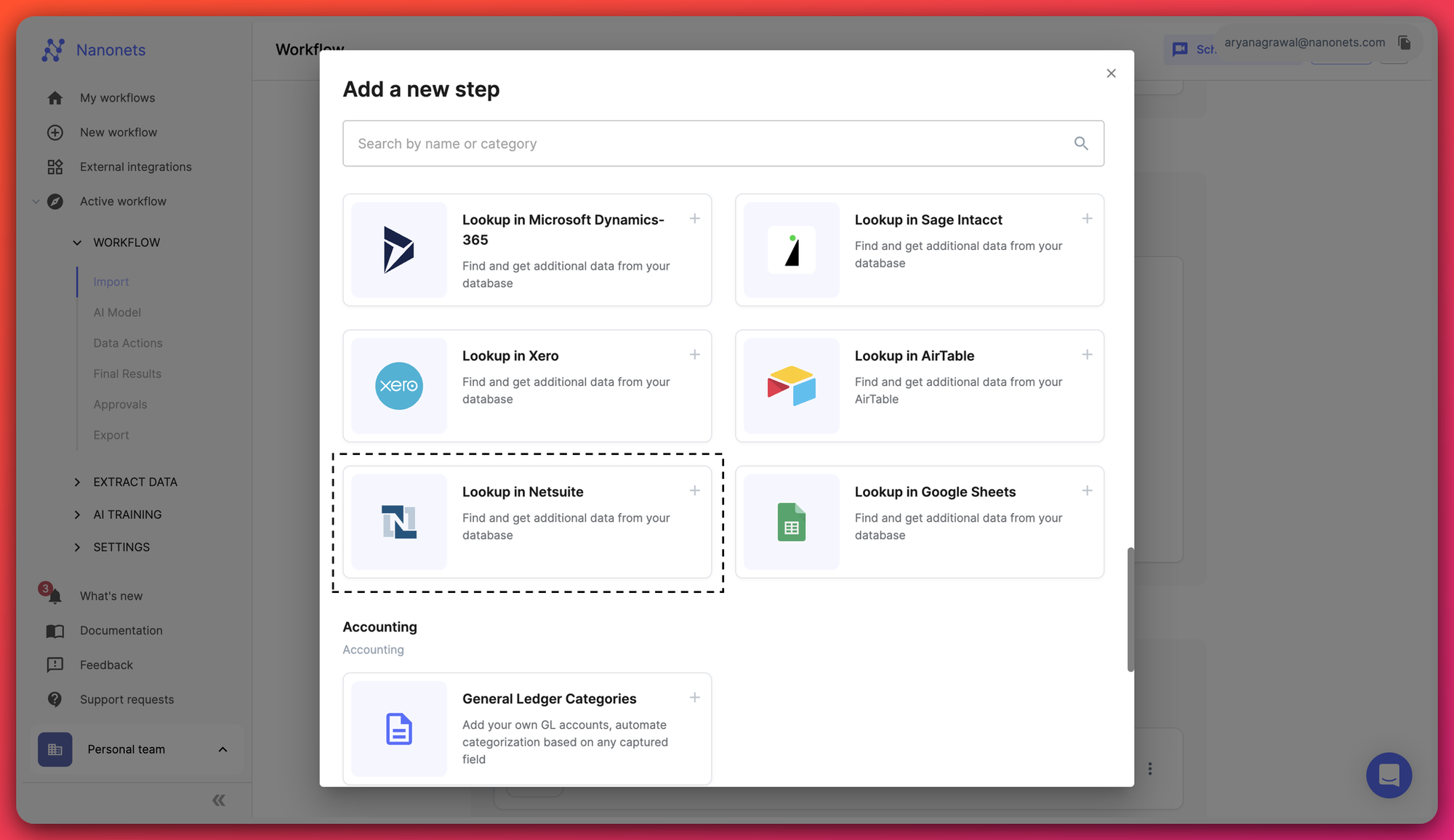 Use Nanonets' database matching capabilities to automatically fill in the gaps by fetching customer data directly from Netsuite. It ensures data completeness and accuracy.