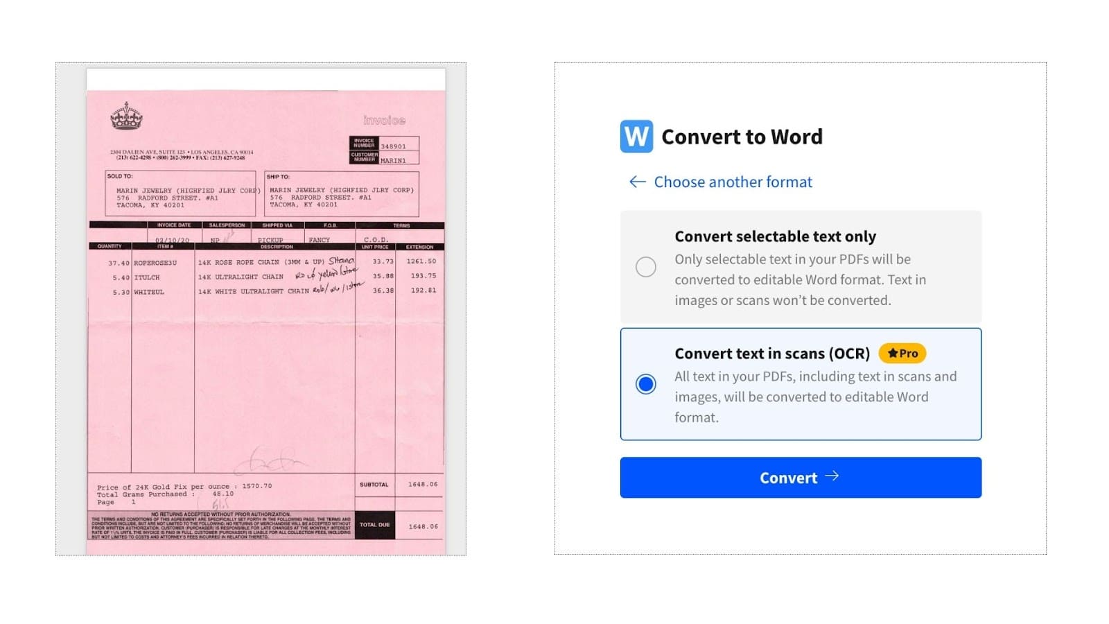 Using SmallPDF for image to Word conversion - Nanonets