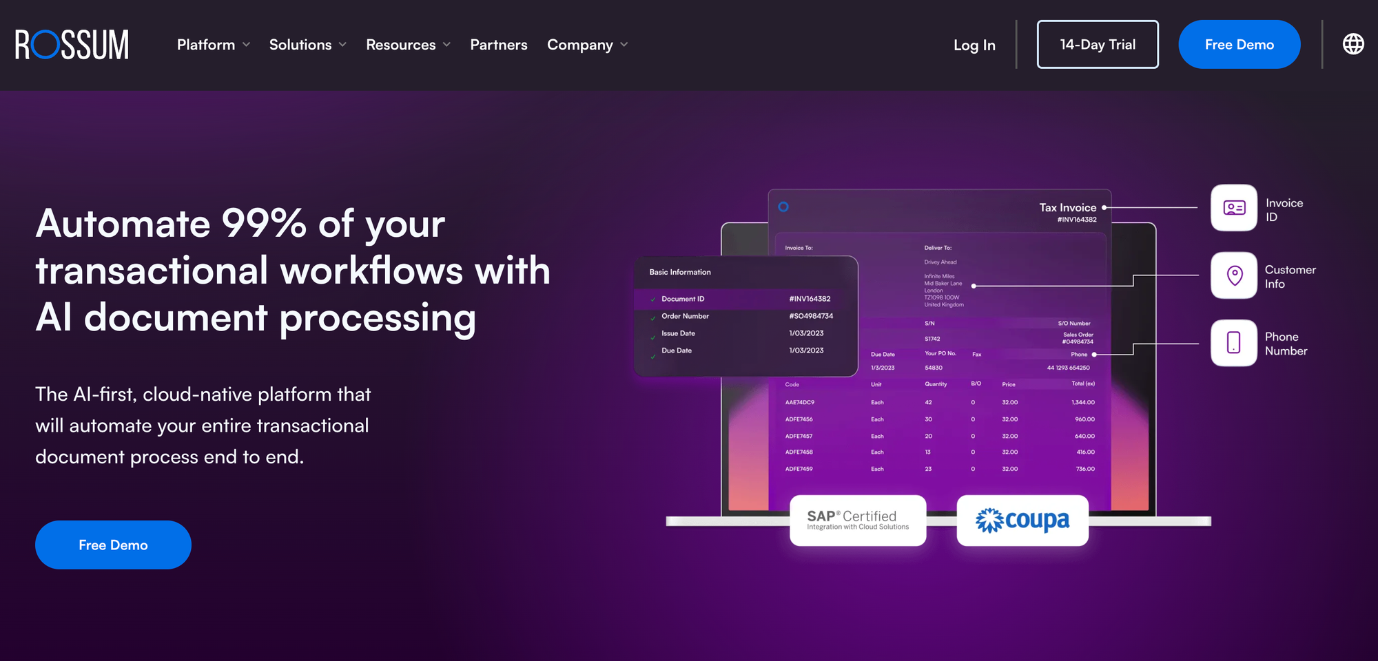 Rossum for document processing - Top Docsumo alternatives