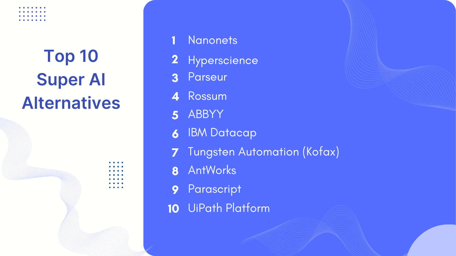 Top 10 Super AI Alternatives for Document Processing Post image