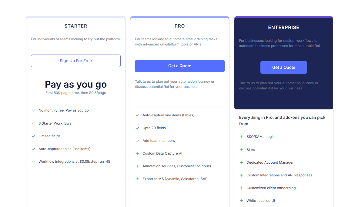 Nanonets pricing