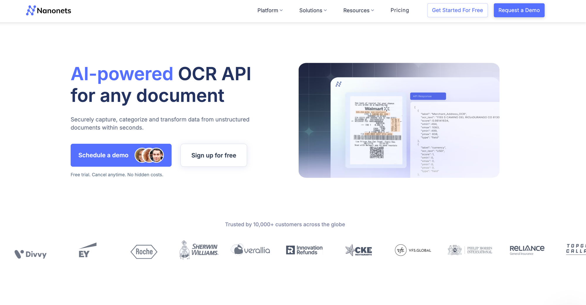 Nanonets OCR - best OCR software for accounts payable