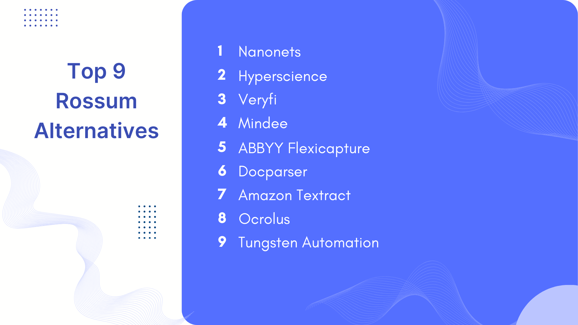 Top 9 Rossum Competitors and Alternatives