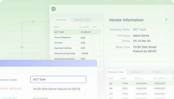 Synchronize vendor information from invoices automatically in QuickBooks