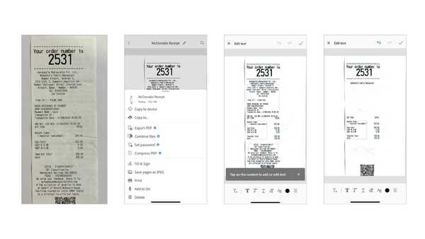 Adobe Scan Receipt Scanner App - Nanonets