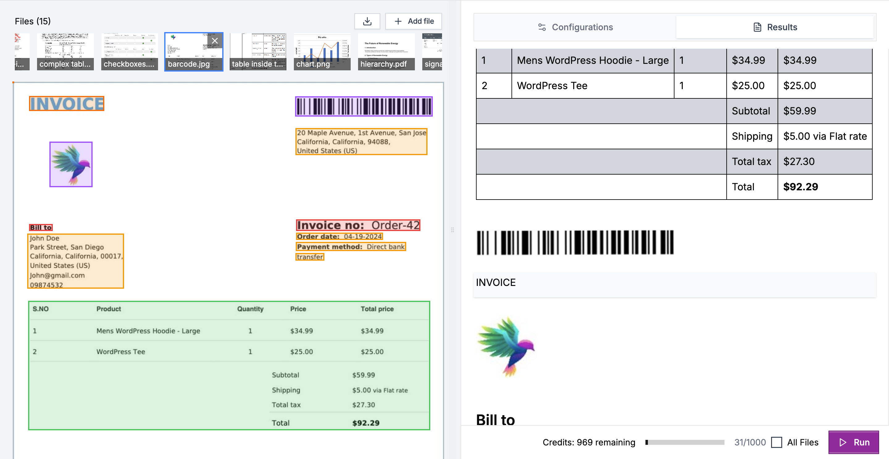 Reducto treats barcode as image