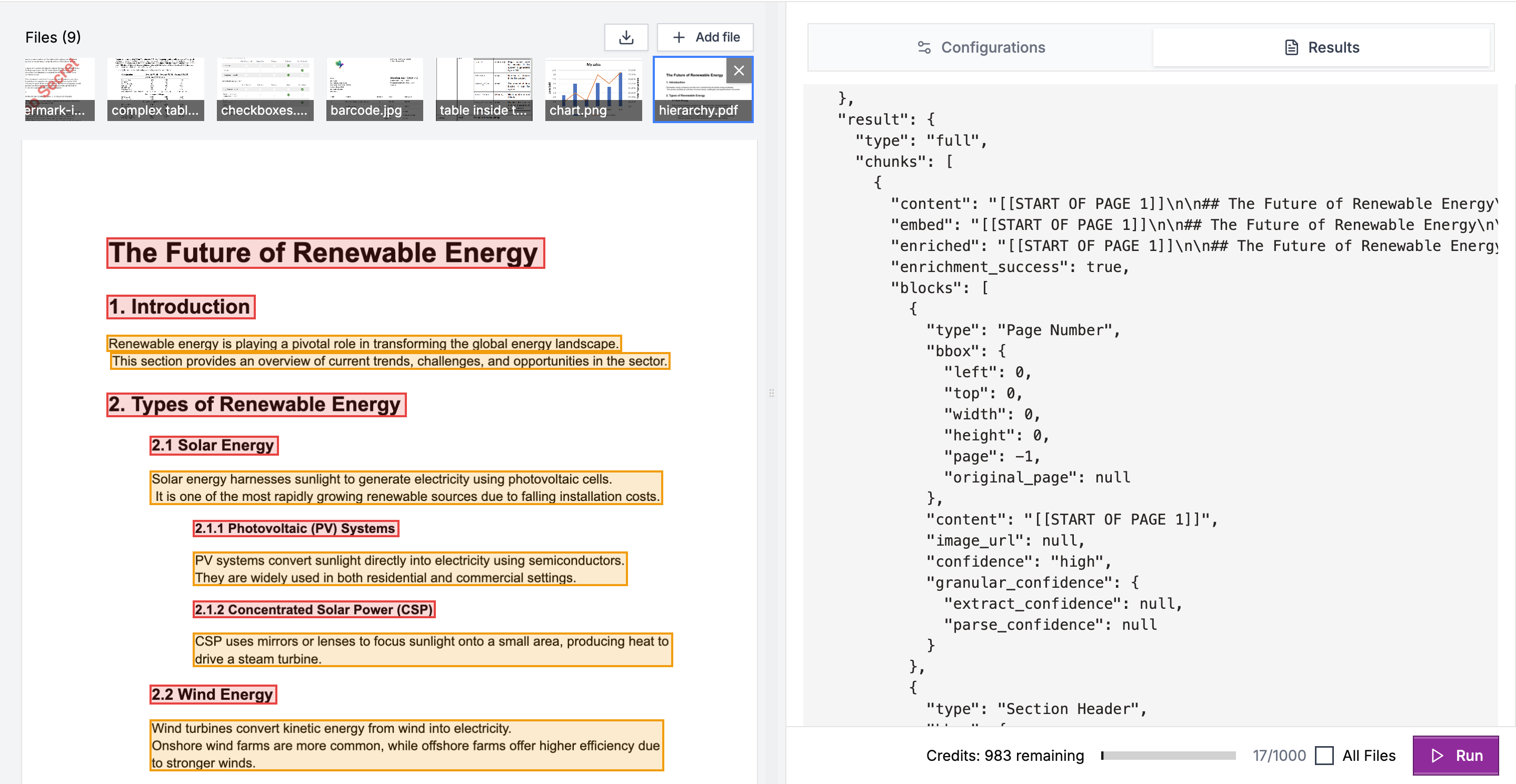 Reducto omits document hierarchy
