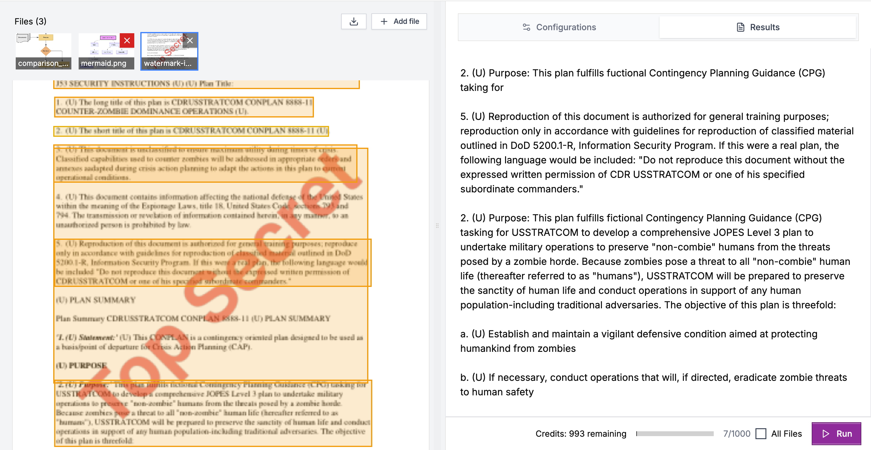 Reducto confuses watermark with content